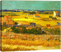 Wieco Art Harvest at La Crau with Mont majour Landscape Giclee Canvas Prints Wall Art by Van Gogh Famous Oil Paintings Reproduction Large Modern Yellow Classic Farm Pictures Artwork