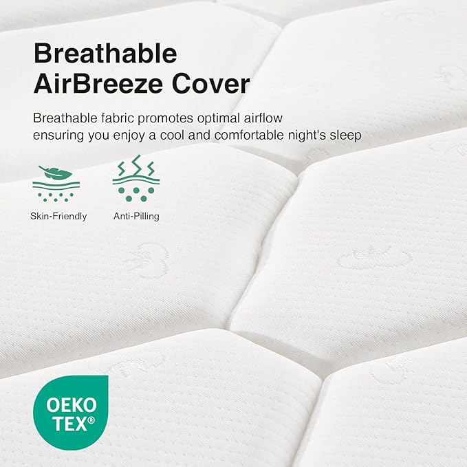 Novilla Twin Mattress 6 Inch, Foam and Spring Hybrid Mattresses for Restful Sleep, Twin Mattress for Kids, Medium Firm, CertiPUR-US Certified Foam, Durable Support, Eco-Friendly Packaging
