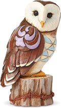 Enesco Jim Shore Heartwood Creek Owl on Tree Stump Miniature Figurine, 3.5 Inch, Multicolor