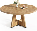 LITTLE TREE Round Dining Table for 4-6 People, 47 Inches Dining Room Table with Wooden Pedestal Base, Modern Dinner Table, Circle Kitchen Tables for Dining Room, Kitchen, Living Room(Table Only)