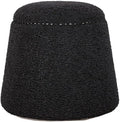 Uttermost Gumdrop Black Ottoman