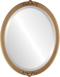 OVALCREST Oval Beveled Wall Mirror for Home Decor - Athena Style - Desert Gold - 18" x 14" Outside Dimensions