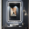24x36 Inch LED Bathroom Mirror wiht Lights, Backlit and Front Lighted Bathroom Mirror,Anti Fog, Dimmable LED Vanity Mirror