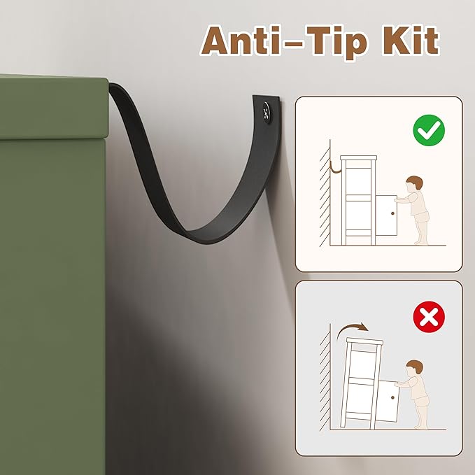 Nuturelly Bathroom Floor Storage Cabinet, Bathroom Organizers and Storage with Top Board & Metal Handles for Kitchen, Green
