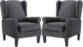 Accent Chair for Living Room Set of 2, High Back Reading Armchairs with Removable Seat Cushion, Mid-Century Single Couch in Fabric, Modern Ergonomic Wingback Chair for Bedroom,Club, Balcony