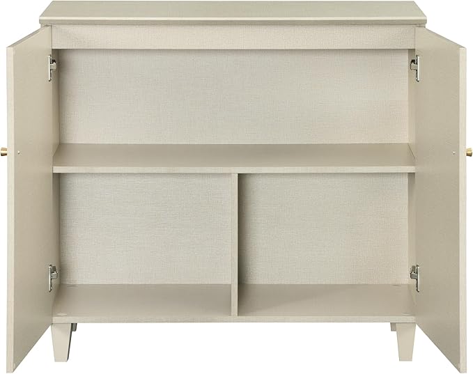 WAMPAT Sideboards Buffet Cabinet, 3-in-1 Wood Wide Credenza Storage Cabinet with Doors and Drawers, Modern Kitchen Coffee Bar Table with Storage for Living Room Dining Room, Beige Linen