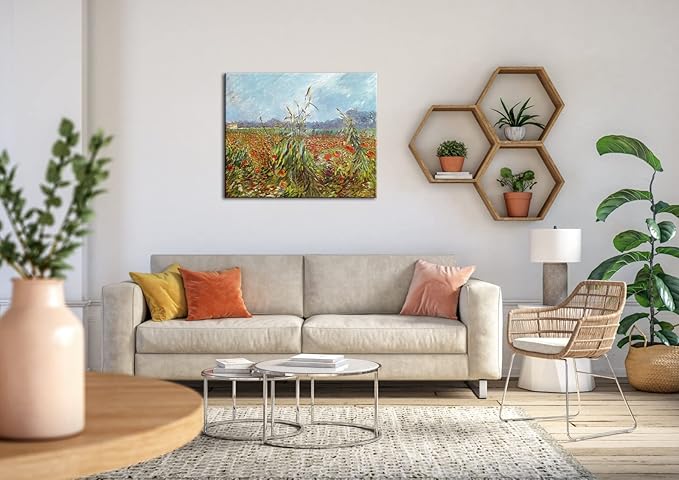 Wieco Art Canvas Prints Green Ears of Wheat by Vincent Van Gogh Impressionism Canvas Wall Art Famous Paintings Reproduction Pictures Artwork Wall Art for Living Room Home Decor