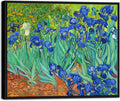 Wieco Art Black Framed Wall Art Irises by Van Gogh Famous Flowers Oil Paintings Reproduction Canvas Prints Modern Canvas Prints Artwork Pictures on Canvas Wall Art for Wall Decor
