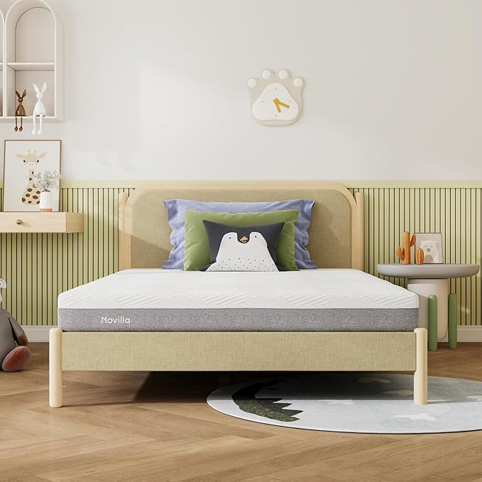 Novilla Mattress Full, Cooling Gel Memory Foam Mattress 8 Inch for Contour Support & Pressure Relieving & Plush Comfort, CertiPUR-US Certified Foam