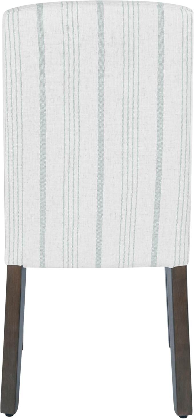 HomePop Parsons Classic Dining Chairs, Pack of 2, Dove Grey Stripe
