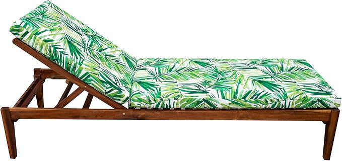Tommy Bahama Chaise Cushion, 26" X 82" X 2.5", Coastal Palm Green Leaf