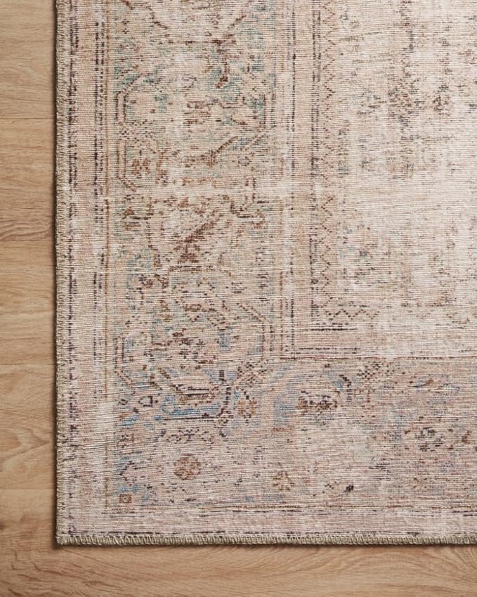 Loloi Amber Lewis Georgie Collection GER-02 Ocean/Sand 2'-6" x 7'-6", .19" Pile Height, Runner Rug