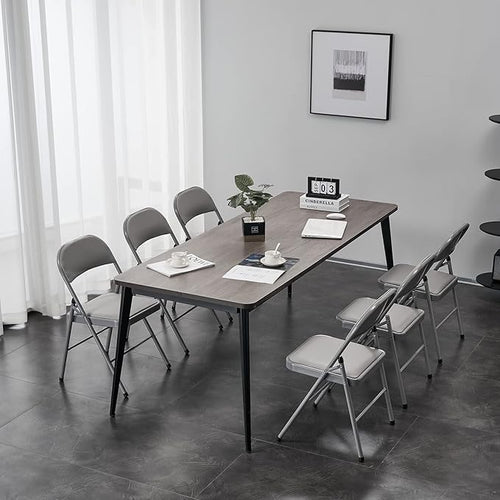 10 Pack Grey Folding Chairs with Padded Seats, Portable Stackable Foldable Chairs for Indoor and Outdoor, Commercial Seat with Metal Frame for Events Office Wedding Party, 330lbs Capacity