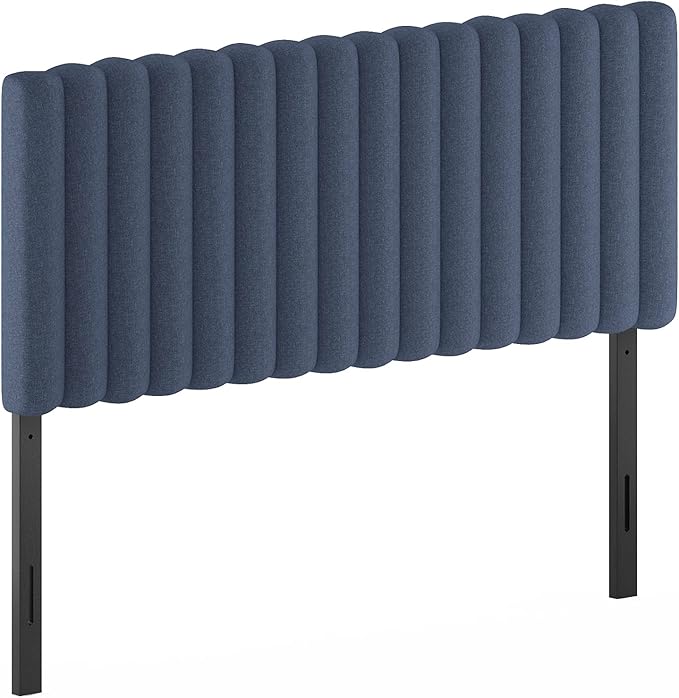 Furinno Roanne Upholstered Tufted Headboard, Full, Denim