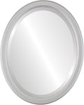 OVALCREST Oval Beveled Wall Mirror for Home Decor - Toronto Style - Silver Spray - 26" x 20"