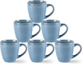 GBHOME Ceramic Coffee Mugs Set of 6, 12oz Stoneware Coffee Mugs Set For Dad Mom Women MEN, Light Weight Coffee Cups for Latte/Tea/Beer/Hot Cocoa, Dishwasher & Microwave Safe