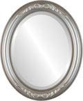 OVALCREST Oval Beveled Wall Mirror for Home Decor - Florence Style - Silver Shade - 20" x 16"