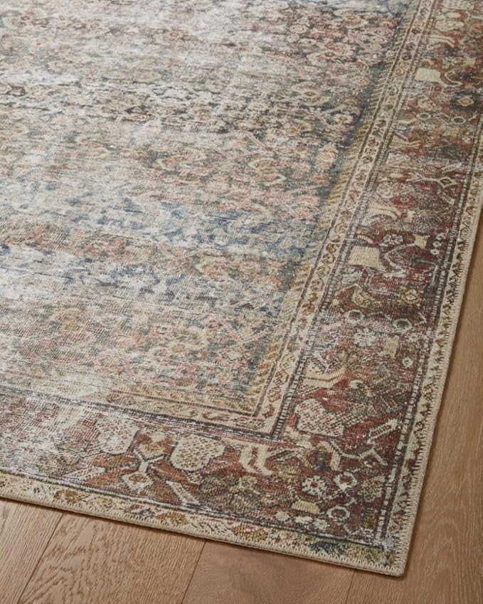 Loloi Amber Lewis Georgie Collection GER-09 Multi/Spice 2'-6" x 12'-0", .19" Pile Height, Runner Rug