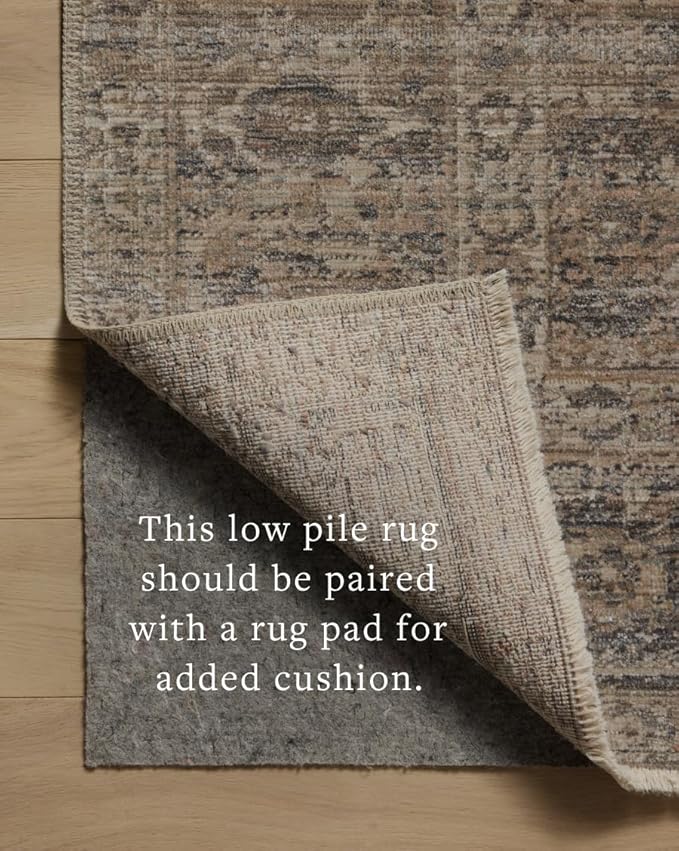 Loloi Amber Lewis Molly Collection MOL-04 Navy/Blush 7'-10" x 10' Low Pile Area Rug