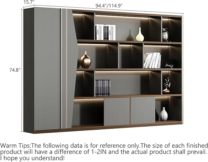 Modern Executive Desk, 94.5 inch L Shaped Desk with Storage, L Shape Corner Desk Drawers and Lockable Storage No Installation Required, Without Desk or Computer Chair (Filing Cabinet)