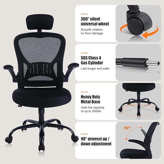 8 Pack Office Chair Ergonomic Desk Chair Comfort Adjustable Height with Wheels，Lumbar Support Mesh Swivel Computer Home Office Chair,Conference Room Chairs