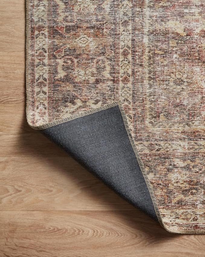 Loloi Amber Lewis Georgie Collection GER-06 Bordeaux/Antique 5'-0" x 7'-6", .19" Pile Height, Area Rug