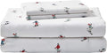 Eddie Bauer - Flannel Sheets King Size, Anti-Pilling & Wrinkle Resistant Cotton, Touchably Soft for All-Season Comfort - Bed Sheets with Matching Pillowcases & Fitted Sheet (Ski Slope)