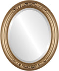 OVALCREST Oval Beveled Wall Mirror for Home Decor - Florence Style - Desert Gold - 28" x 22"