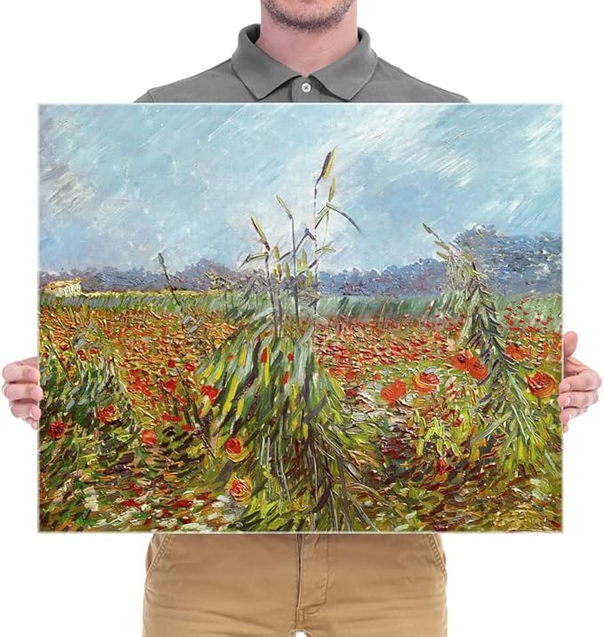 Wieco Art Canvas Prints Green Ears of Wheat by Vincent Van Gogh Impressionism Canvas Wall Art Famous Paintings Reproduction Pictures Artwork Wall Art for Living Room Home Decor