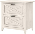 Bush Furniture Key West 2 Drawer Lateral File Cabinet in Linen White Oak, Document Storage for Home Office, Accent Chest with Drawers