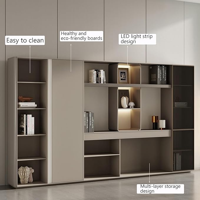 L Shaped Executive Desk, 102.4 inch Large Executive Computer Desk Set Drawers and Lockable, Power Socket and USB Port Storage, Without Desk or Computer Chair (Filing Cabinet)