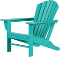 Costaelm Outdoor Adirondack Chair, HDPE Patio Chair, Weather Resistant Lawn Firepit Outside Chairs for Porch, Poolside, Garden, Backyard Deck, Turquoise