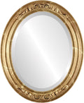 OVALCREST Oval Beveled Wall Mirror for Home Decor - Florence Style - Champagne Gold - 28" x 24"