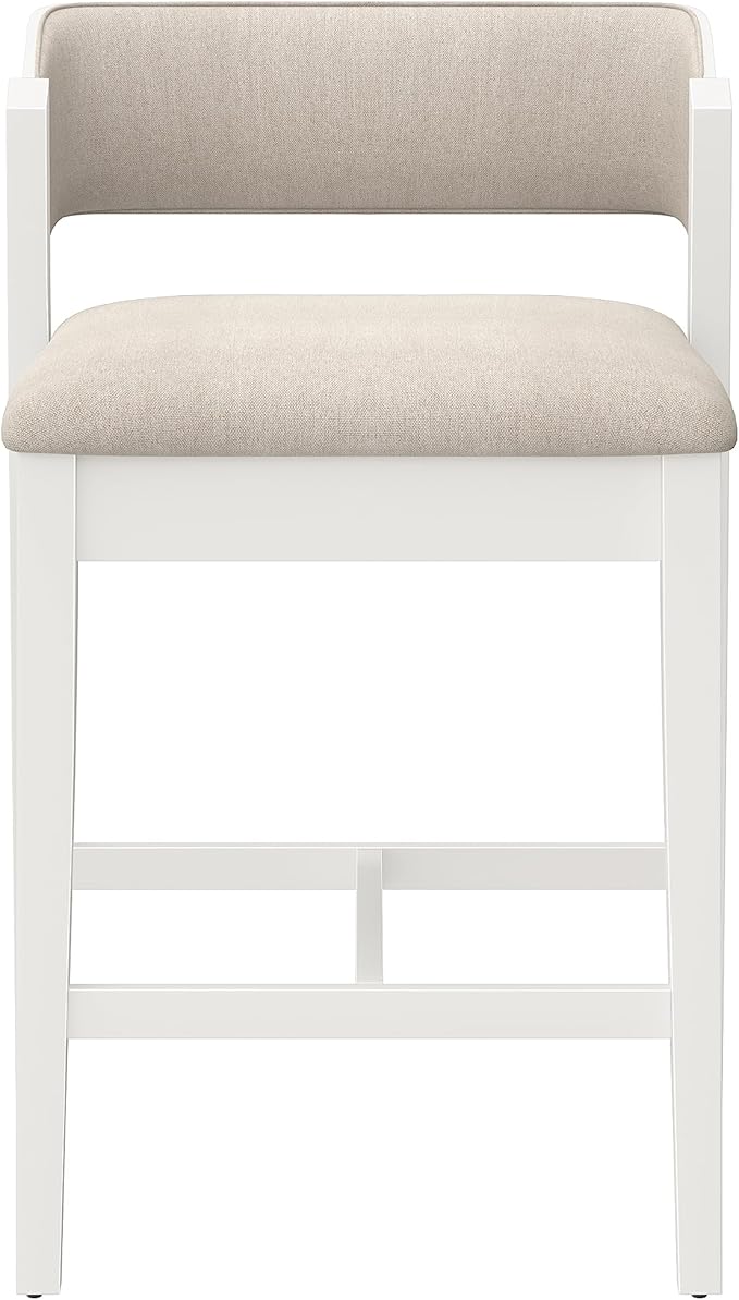 Hillsdale Dresden Wood Counter Height Stool, White