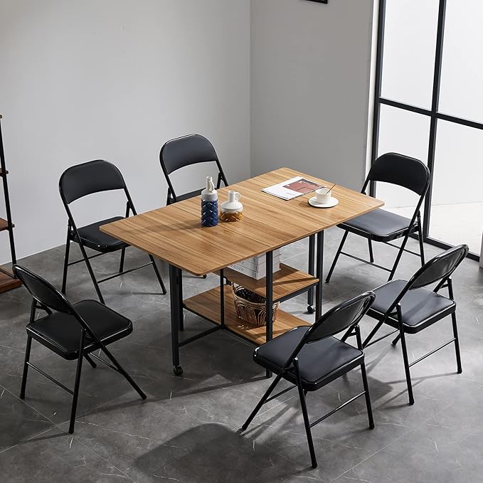 10 Pack Black Folding Chairs with Padded Seats, Portable Stackable Foldable Chairs for Indoor and Outdoor, Commercial Seat with Metal Frame for Events Office Wedding, 330lbs Capacity