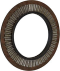Household Essentials Household Essentials Wood Framed Sunburst Metal Mirror, Brown
