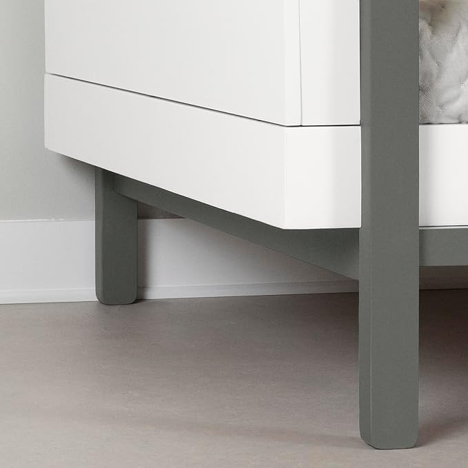 South Shore Furniture Bebble Complete Bed, Twin, Soft Gray and White