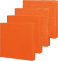 Easy-Going Waterproof Patio Cushion Covers 27x25x5 inch 4 Pack Replacement Non-Slip Outdoor Seat Cushion Slipcover with Zipper. Orange