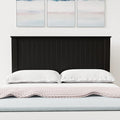 Glenwillow Home Wainscott Wood Panel Headboard in Black - Full Size