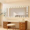 WTTY LED Bathroom Mirror with Lights 72"x32" Hollywood Wall-Mounted Mirror with 3 Color Temperatures, Stepless Dimmable Bulbs, Anti-Fog & Shatter-Proof