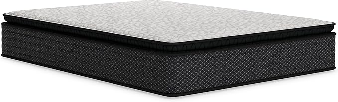 Signature Design by Ashley Limited Edition Pillow Top 13 " Pillow Top Hybrid Mattress with Gel Memory Foam, Edge Support for Cool Sleep and Pressure Relief, Twin, Fiberglass Free, Mattress In A Box