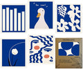 Morigins Swedish Dishcloths for Kitchen 6 Pack Blue Cellulose Sponge Cloths Non Scratch Reusable Paper Towels Biodegradable and Reusable Kitchen Dish Rags (Klein Blue)