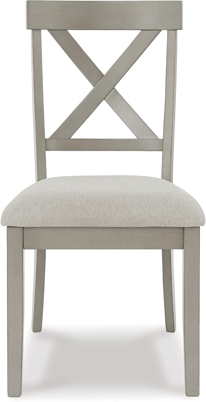 Signature Design by Ashley Parellen Modern Farmhouse Upholstered Dining Chair, Set of 2, Gray