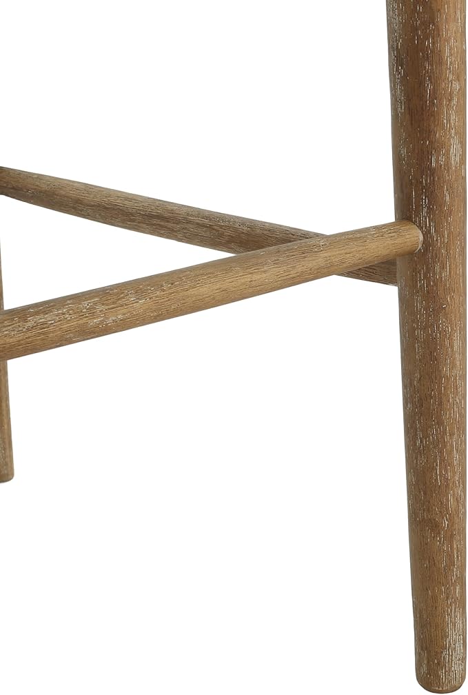 Christopher Knight Home Collda Modern Upholstered Barstools, Wicker Backrest, Vintage Classic Style for Home Bar, Living Room, Kitchen Counter (Set of 2), Dark Brown+Beige