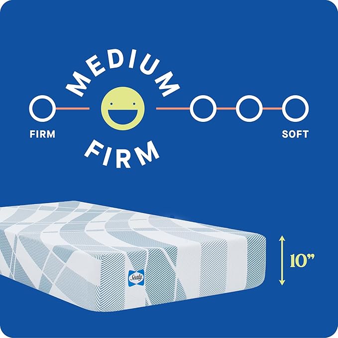 Sealy Dreamlife 10” Hybrid Mattress-in-a-Box, California King, SealyComfort Gel Memory Foam, SealyResponsive Encased Coils, Surface-Guard Technology