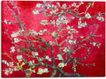 Wieco Art Extra Large Red Almond Blossom Tree Vincent Van Gogh Paintings Reproduction Canvas Prints Wall Art for Home Decor and Wall Decor Classical Flowers Pictures Artwork