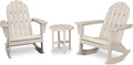 POLYWOOD Vineyard 3-Piece Adirondack Rocking Chair Set with Side Table