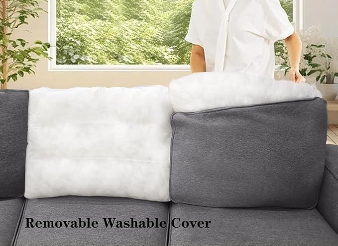 Legend Vansen Modular Sectional Sofa U Shaped Couch with Ottoman Modern Reversible Corner Sectional Couch for Living Room (Dark Grey, U Shaped Sofa-6)