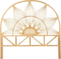 Kouboo Sunflower Rattan Queen Headboard Bedroom Bedroom Furniture Headboard Tropical Decor Bohemian Decor Natural