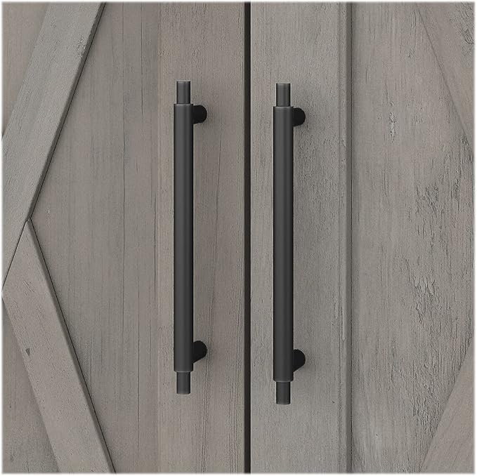 Bush Furniture Key West 32W Bathroom Vanity Sink with Mirror and Over The Toilet Storage Cabinet in Driftwood Gray